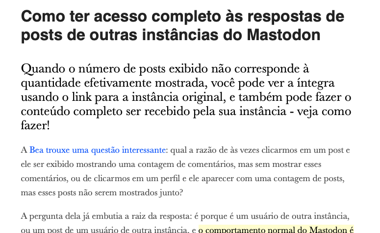 Print do conteúdo do link incluído no texto do post acima.