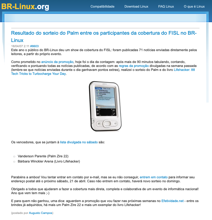 Print do conteúdo do link incluído no texto do post acima.