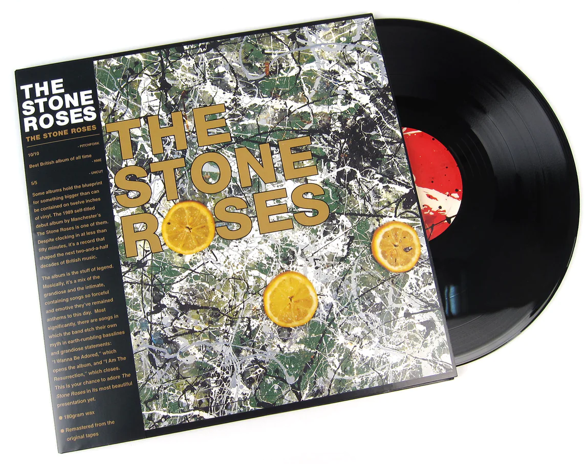 Foto da capa e do LP 'Stone Roses'