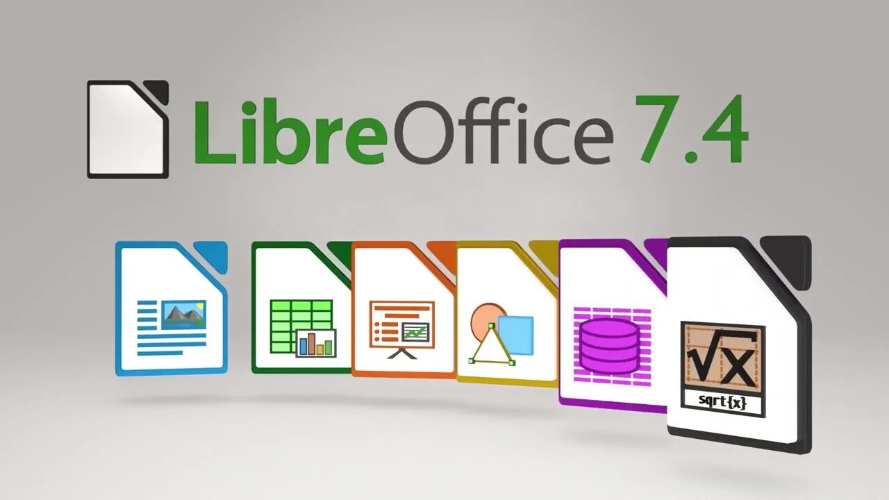 Arte com os ícones do LibreOffice 7.4