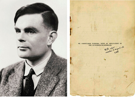 Alan Turing e a capa de seu célebre artigo