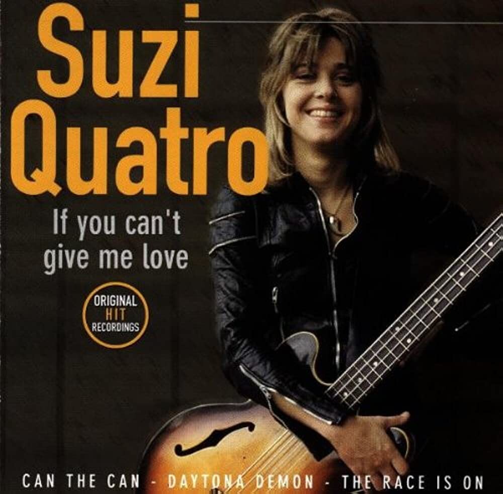 Suzi Quatro na capa de 'If you can't give me love'