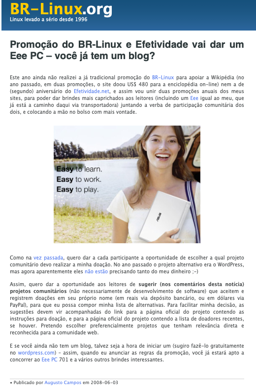 Print do conteúdo do link incluído no texto do post acima.