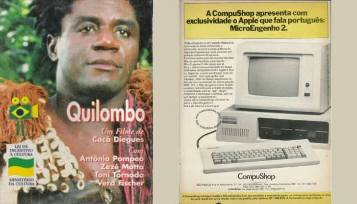 Cartaz do filme e anúncio do micro.