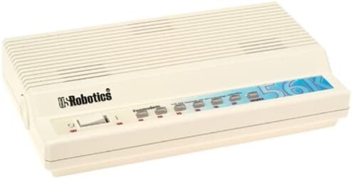 Um modem 56K da US Robotics, objeto de desejo no final dos anos 90