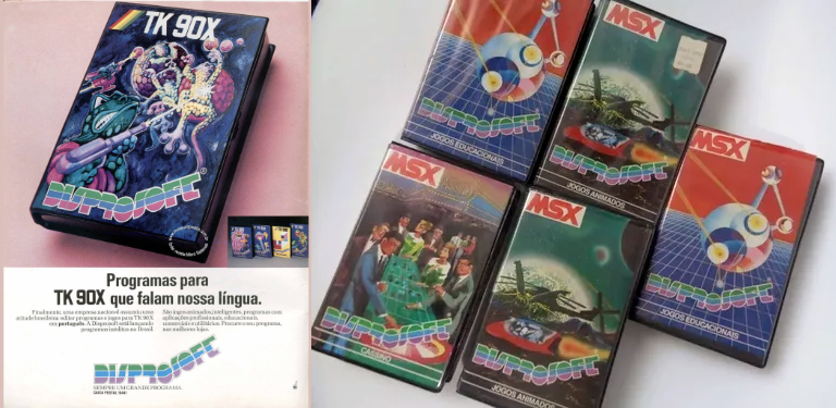 Fitas K7 da Disprosoft com jogos para TK90X e para MSX