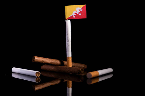 Bandeira do Butão aplicada a cigarros e charutos de tabaco