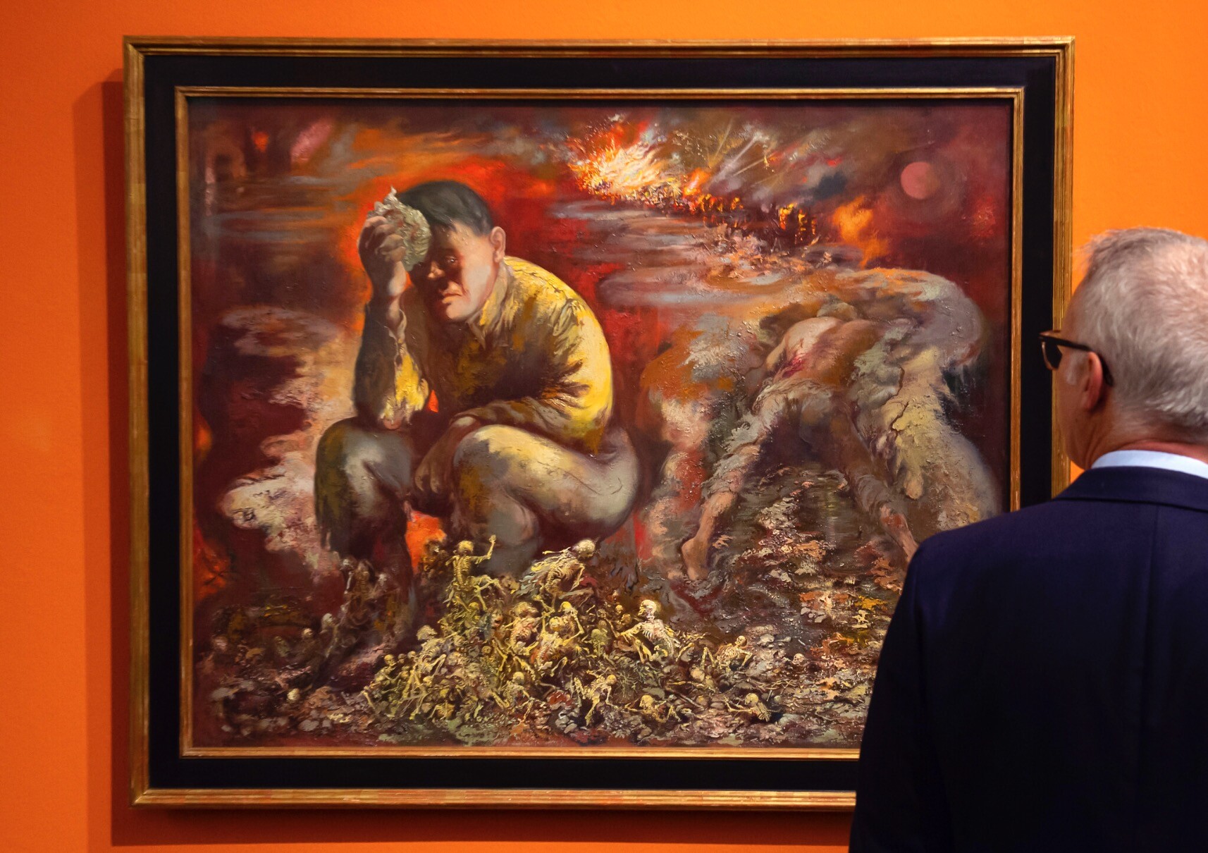 Pintura coloca Hitler no lugar de Caim, em uma visão do pós-morte