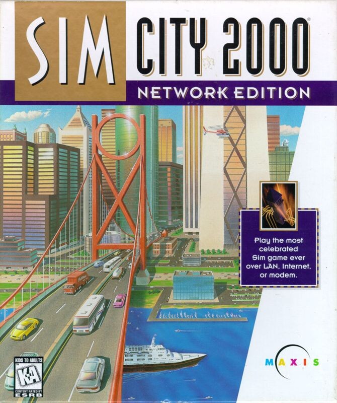 Arte da caixa do SimCity 2000 Network Edition