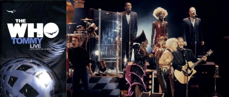 Vinheta e cena da apresentação de Tommy em 1989