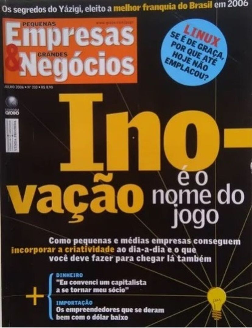 Capa da PEGN com a chamada: “Linux: se é de graça, por que até hoje não emplacou?“<br>