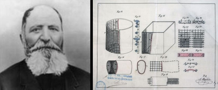 Monier e os diagramas da sua invenção