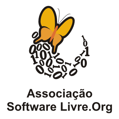 lepidóptero binário símbolo da Associação Software Livre