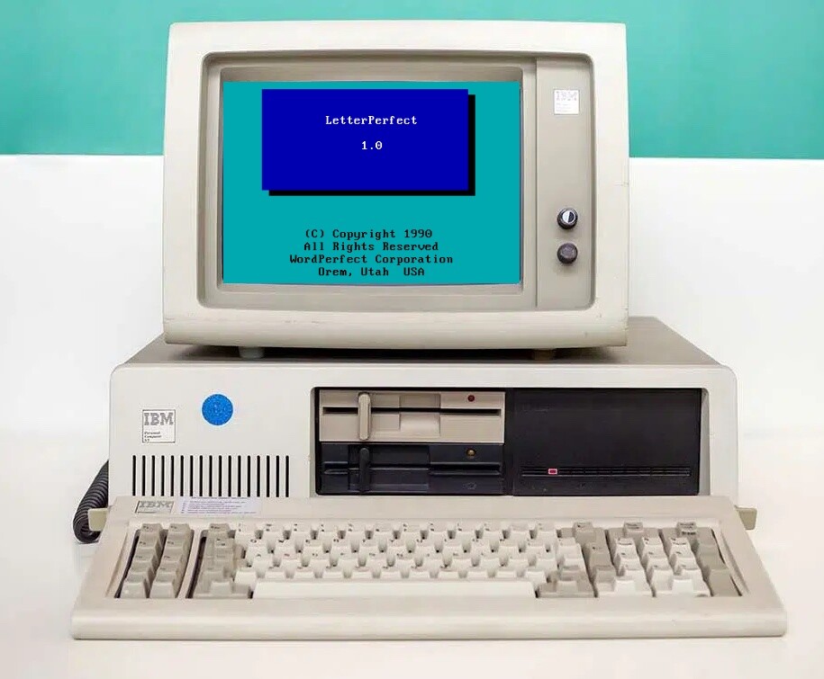 LetterPerfect 1.0 na tela de um PC
