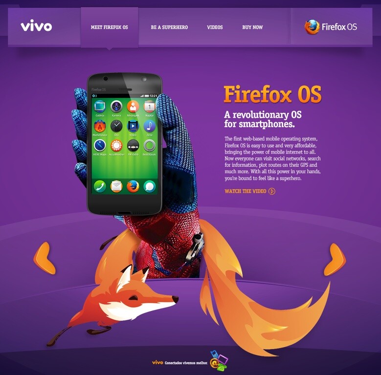 Peça publicitária da Vivo para apresentar o Firefox OS