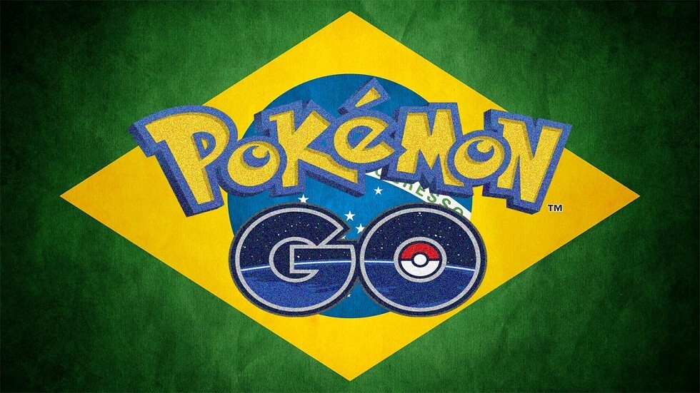 Pokemon Go na bandeira brasileira