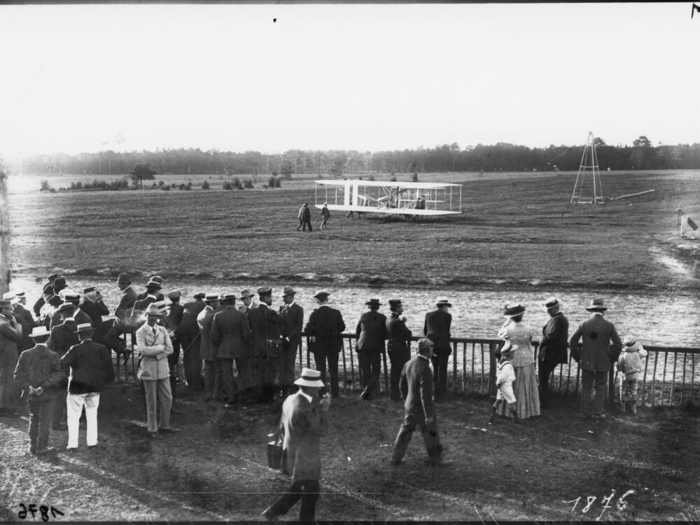 O avião dos irmãos Wright na França