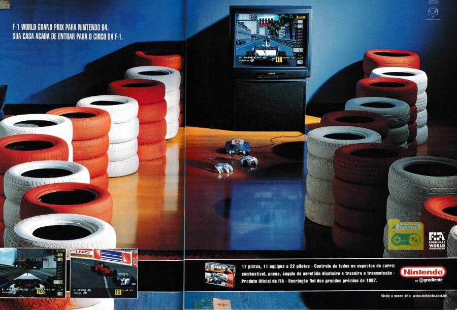 Anúncio do jogo, pela “Nintendo by Gradiente“ 