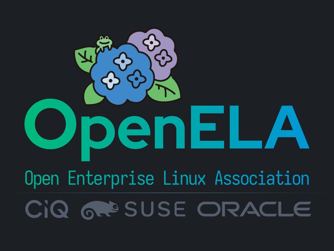 Banner da Open Enterprise Linux Association com os logos da SUSE, CIQ e Oracle