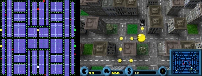 Telas do XPacman e do Pac-Manhattan