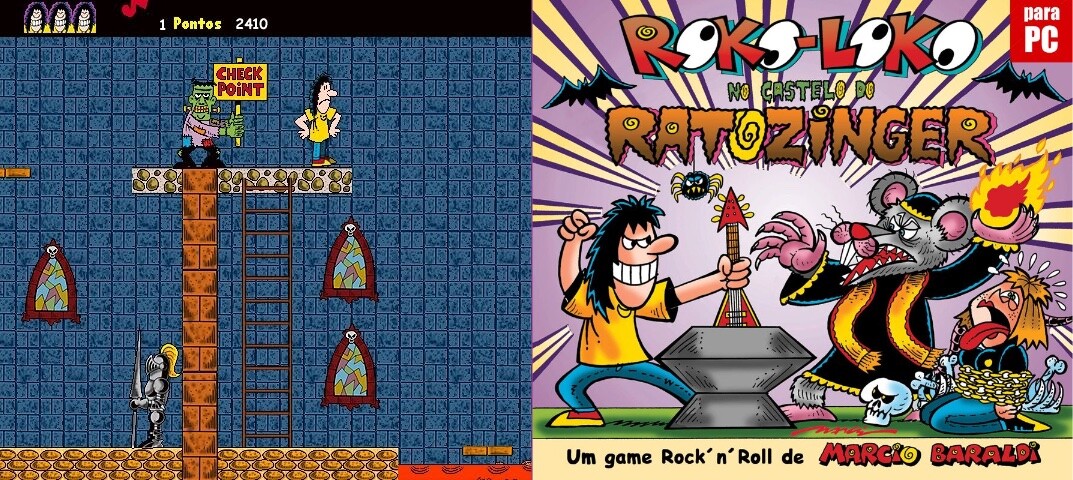 Tela e capa do jogo do Roko-Loko