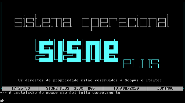 Tela do Sisne Plus após o boot