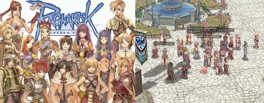 Banner e tela do jogo Ragnarok Online