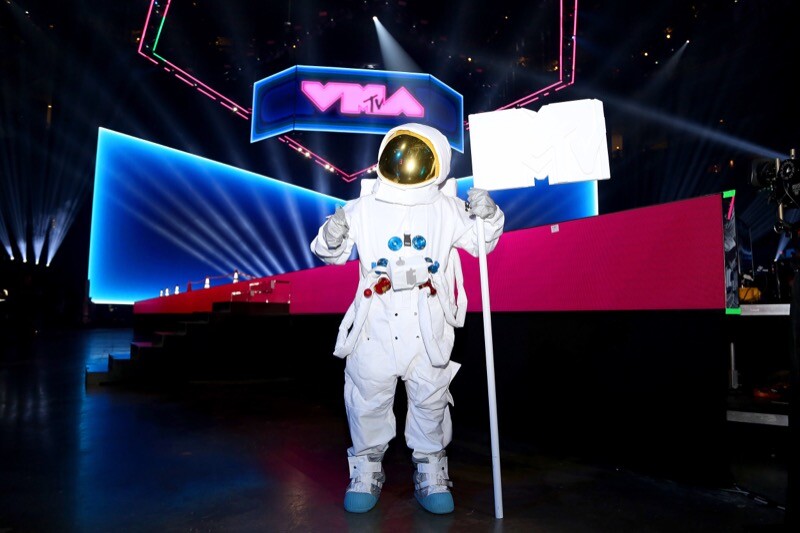 O astronauta símbolo do prêmio da MTV, em sua edição de 1986