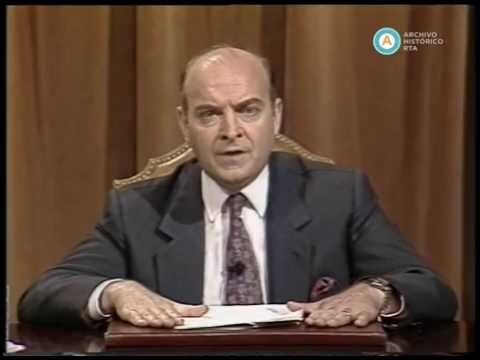 Domingo Cavallo em pronunciamento na TV