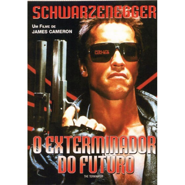 Poster de O Exterminador do Futuro, com o robô Schwarzenegger