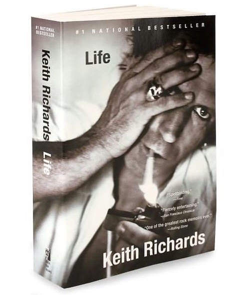 Lombada e capa do livro Life, de Keith Richards