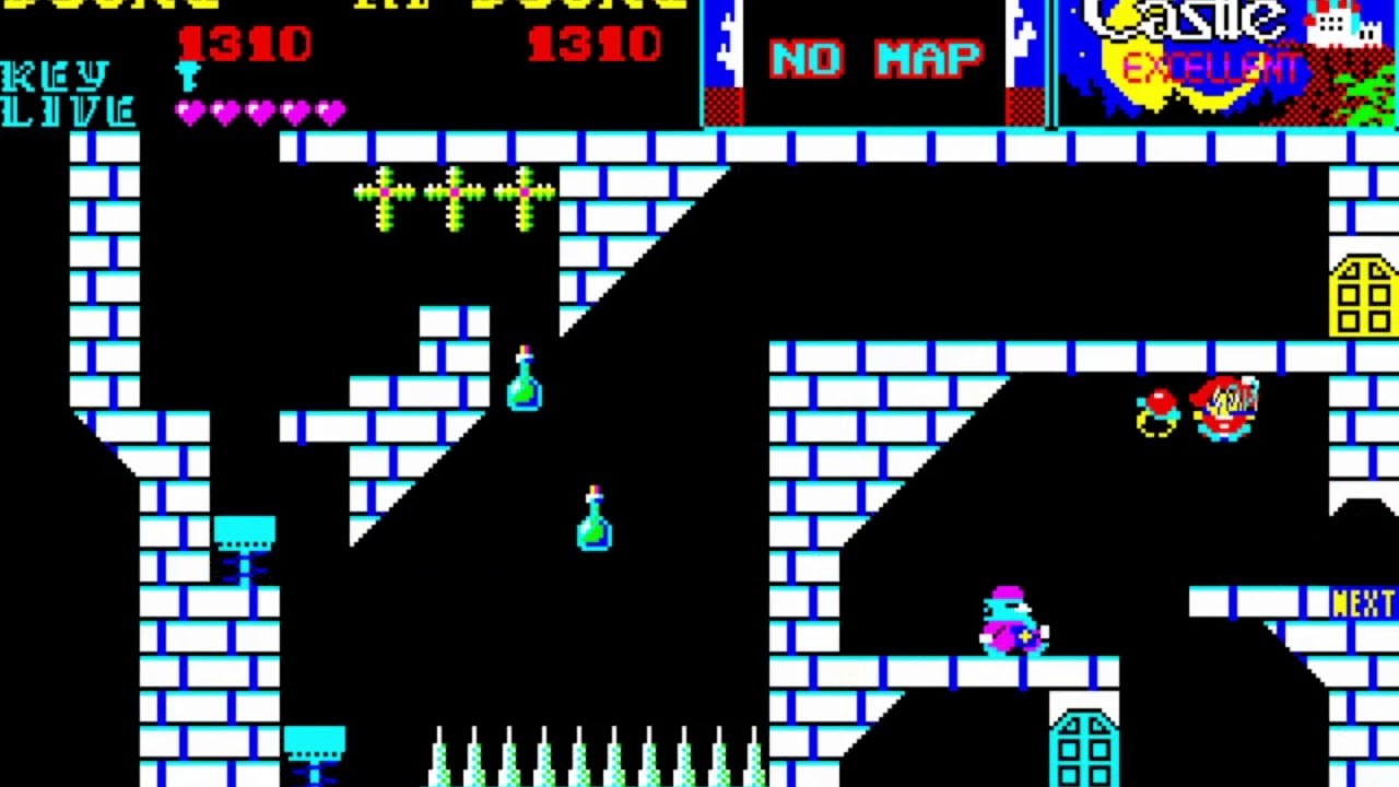 Tela do jogo na versão para o NEC PC-88