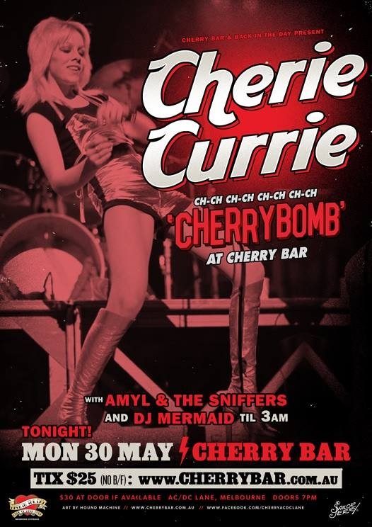 Cartaz de apresentação solo de Cherie Currie