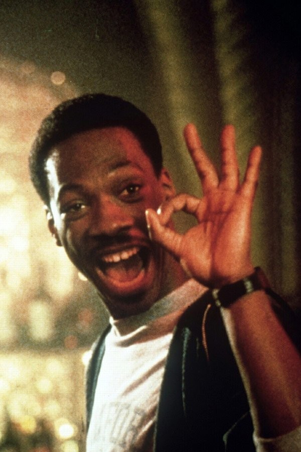 Eddie Murphy no papel de Axel Foley, em Um Tira da Pesada