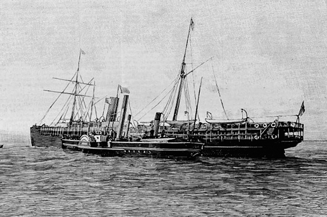 O navio Alagoas, que transportou a família Bragança ao exílio