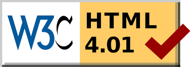 Um clássico selo de validação de código HTML 4.01 com o logo do W3C