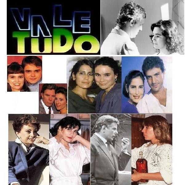 Colagem da vinheta e de cenas de Vale Tudo