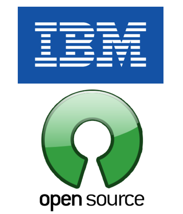 Logotipos da IBM e da Open Source Initiative