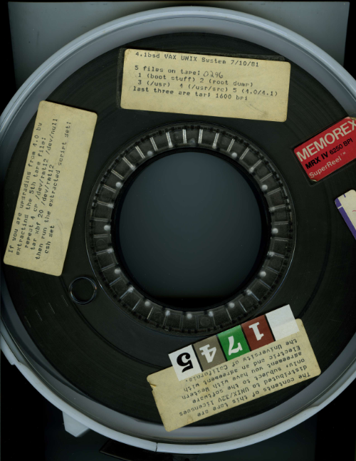 Fita contendo o 4.1BSD, de 1981