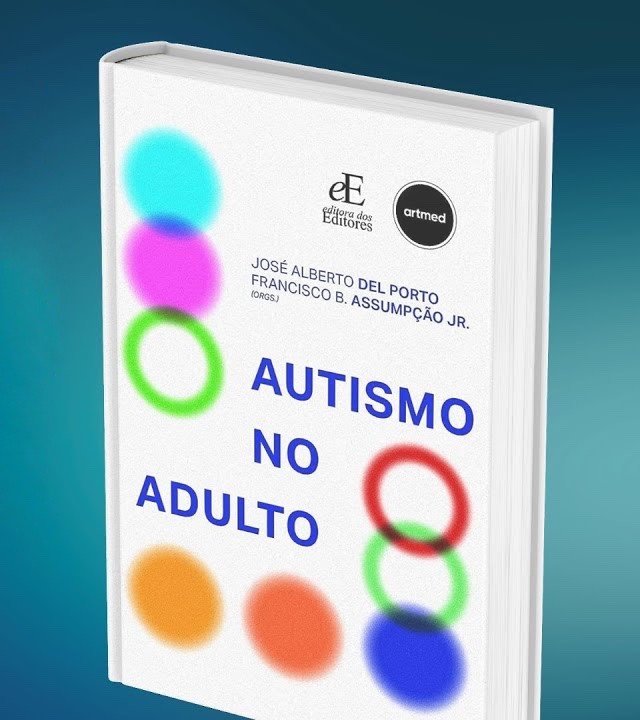 Capa do livro Autismo no Adulto, com grafismos em forma de círculos em várias cores diferentes