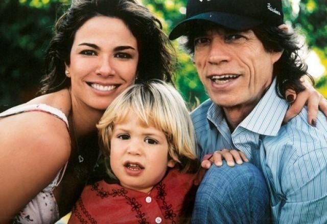 Jagger e Gimenez, com seu filho Lucas.