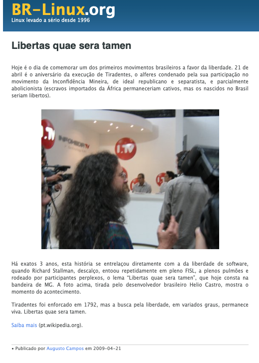 Print do conteúdo do link incluído no texto ao lado.