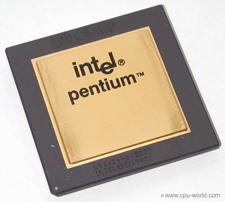Uma CPU Pentium da série inicial