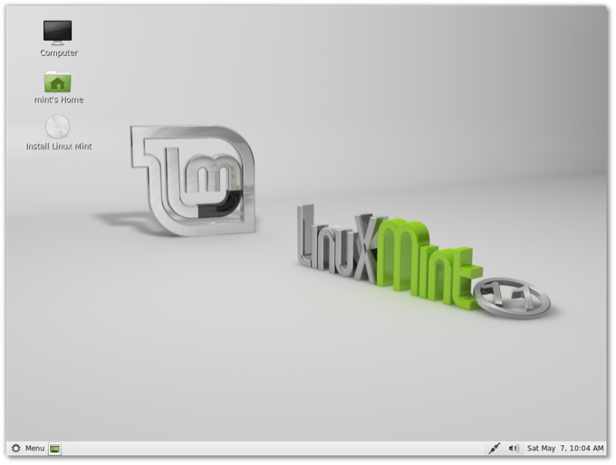 Print do desktop do Linux Mint 11 (“Katya“)