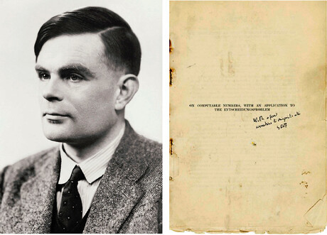 Alan Turing e a capa de seu célebre artigo