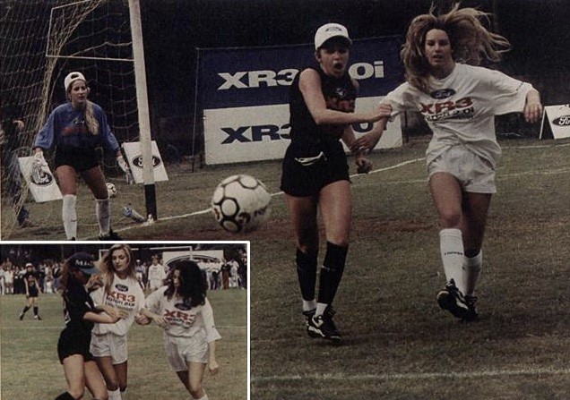 Colagem de fotos mostra dois momentos da disputada partida.