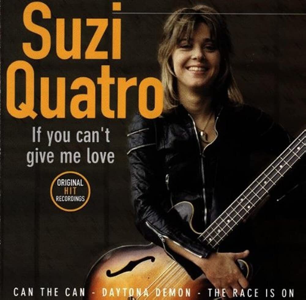 Suzi Quatro na capa de 'If you can't give me love'