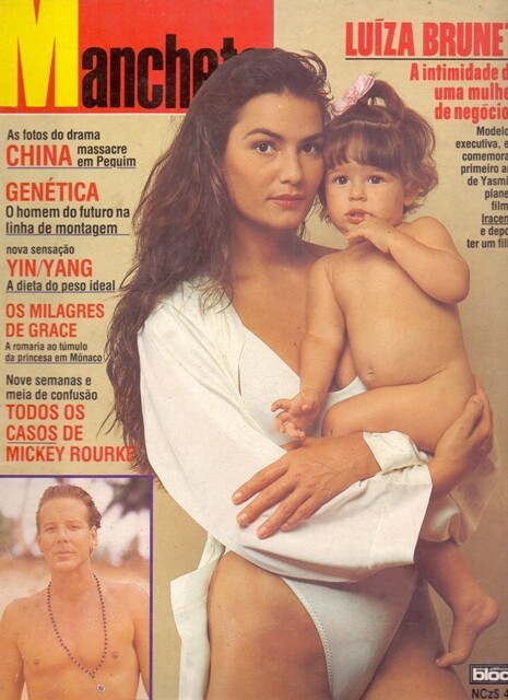 Yasmin e sua mãe na capa da revista Manchete