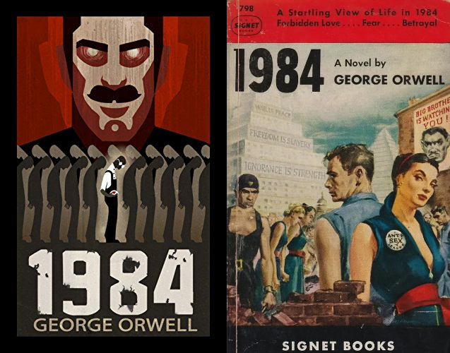 Duas capas clássicas do livro 1984