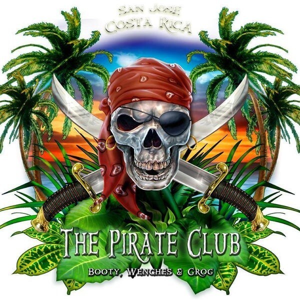 Banner do The Pirate Club, na Costa Rica